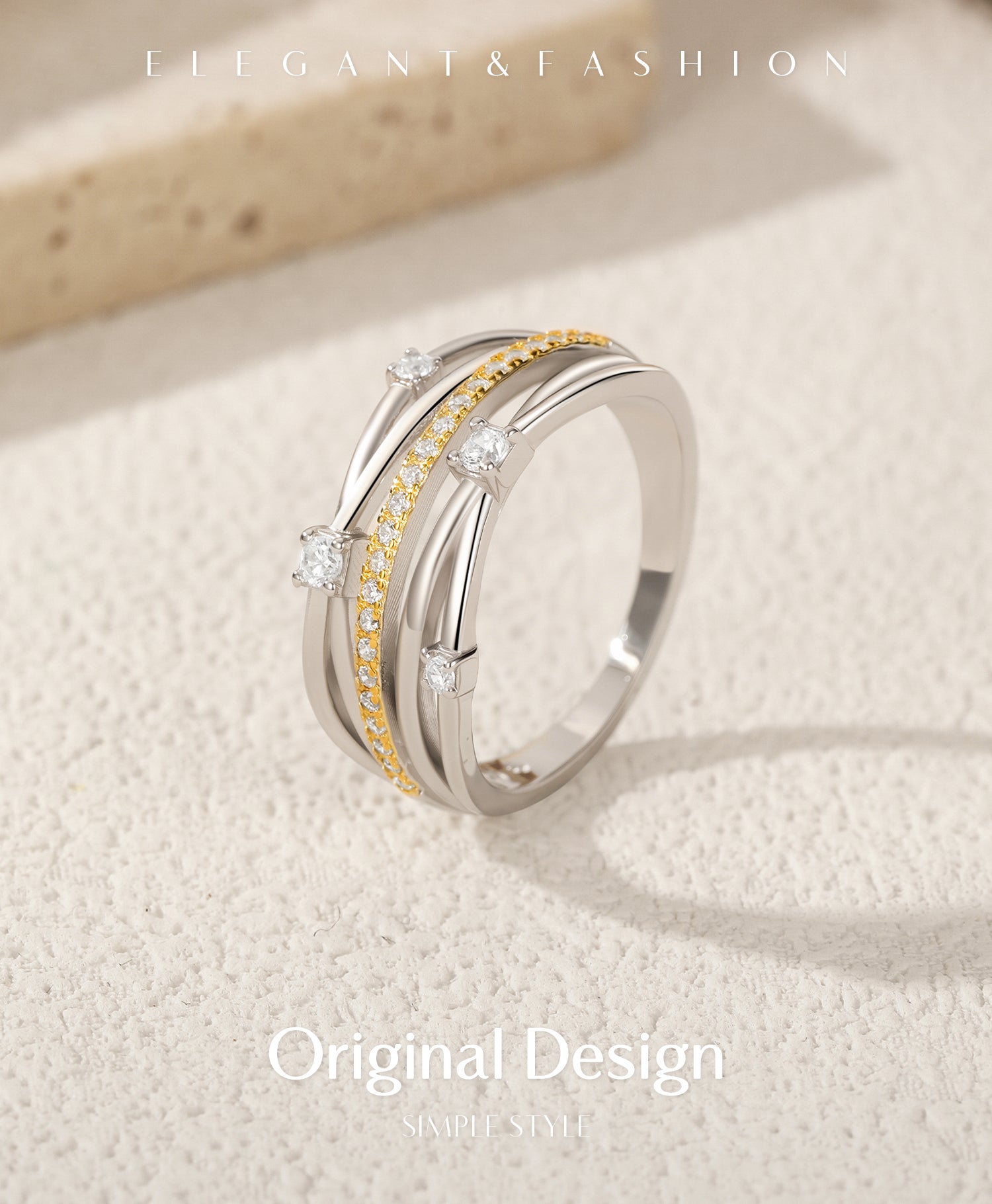 Vivenza Criss-Cross Ring